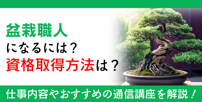 盆栽資格とは？難易度・取得方法・活躍の場紹介