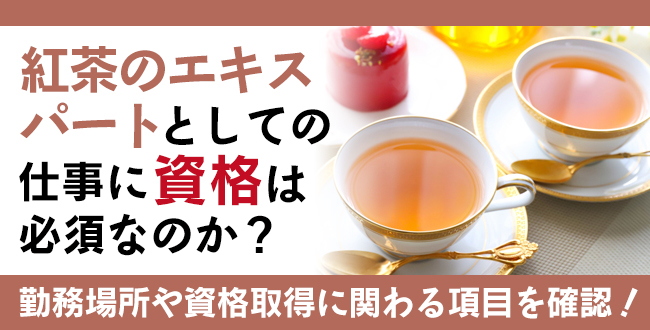 紅茶のエキスパートとしての仕事に資格は必須なのか？主な勤務場所や資格取得に関わる項目を確認