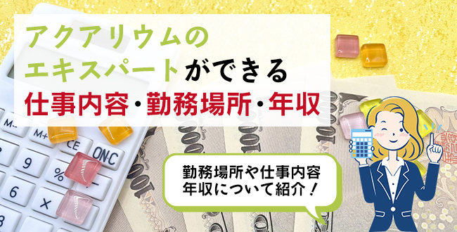 アクアリウムのエキスパートができる仕事内容・主な勤務場所・年収