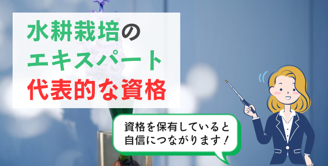 水耕栽培のエキスパート代表的な資格